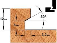 Fraise CMT pour tiroirs - diamètre 31.7mm - Queue de 8mm