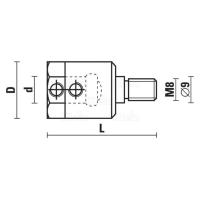 Mandrin porte-mèche pour machines Morbidelli, Nottmeyer - Ø8mm Rotation droite