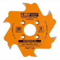 Lame carbure pour LAMELLO - Diamtre 100mm - Alsage 22mm - Epaisseur 3,97mm - 6 Dents - CMT Orange tools