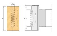 Porte-Outils pour Joints collés hauteur 80 mm - Alésage 50 mm