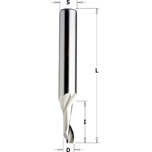 Fraise à copier pour ALU et PVC - Diamètre 5 mm - Longueur 14x60mm - Queue de 8