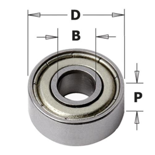 Roulement diamètre 19 mm - Alésage 4,76 mm - Épaisseur 7,5 mm