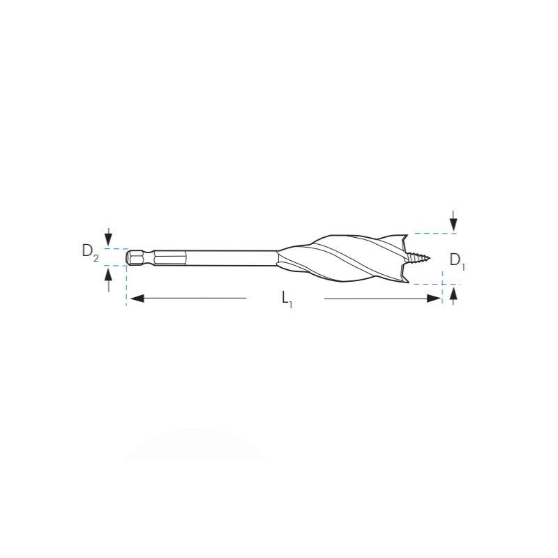 Mèche à bois plate .19,0 x 400mm avec queue hex 1/4 HIKOKI 781741 Mèche à bois plate .19,0 x 400mm avec queue hex 1/4 HIKOKI 781741