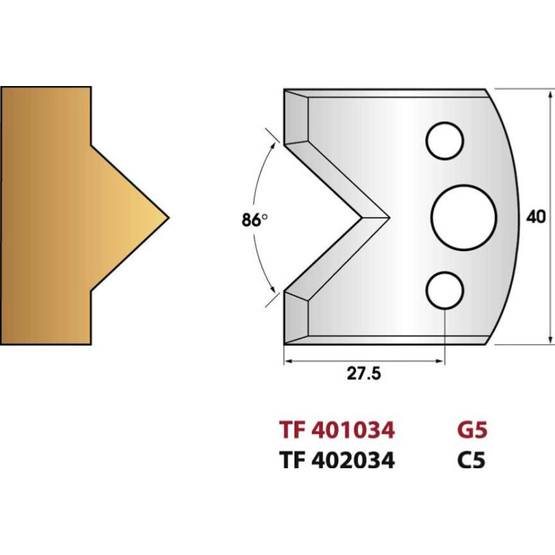Jeu De 2 Fers De Toupie Leman N°117 - Enture 4 Mm, Hauteur 40 Mm, Acier Réaffûtable - Entraxe 24 Mm