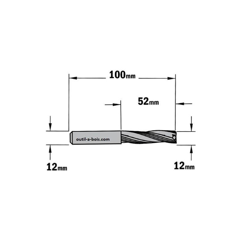 Fraise CNC Amana Tool 2 Cannelures - Carbure Solide Professionnel