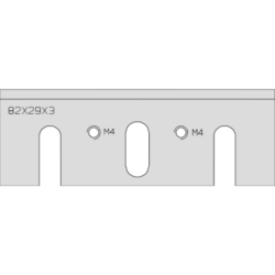 Jeu de 2 fers HSS 82x29x3 mm pour rabot SKIL