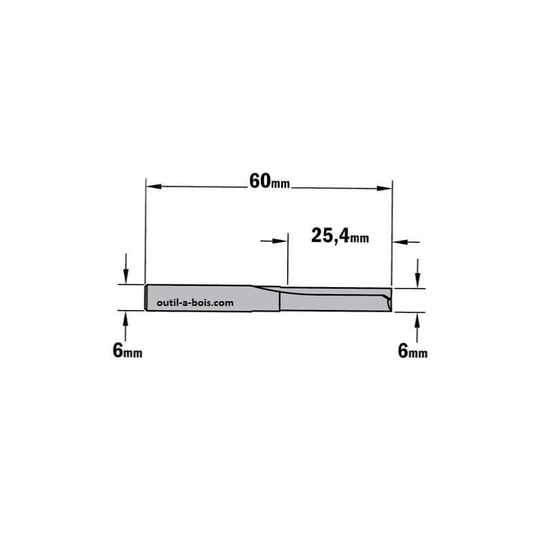 CoCud Fraise à Bout Carré 6mm X 30mm Carbure P05 Revêtue AlTiN Pour CNC