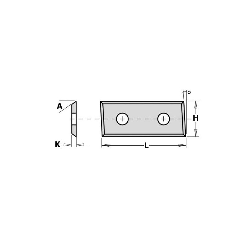 plaquettes carbure 28,3 x 12 x 1,5