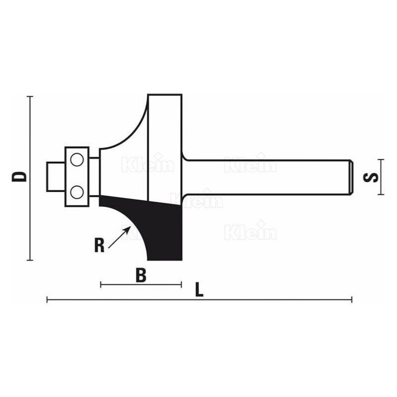 Fraise à Radius 3mm Métal Dur - Fraise CNC Rayon Plein Queue 6mm Revêtement AlTiN