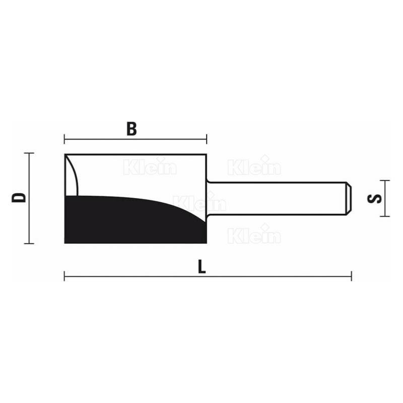 Craft Pro C025Dx1-2Tc Fraise À Défoncer Droite 1-4" Diamètre 16 Mm Longueur De Coupe 51 Mm