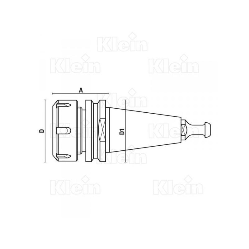 Mandrin De Pince ISO30 ER32 Pour CNC - Vitesse Max 30000 Tr/min - Pour Tour, Centre D'usinage - En Acier Rapide - 11