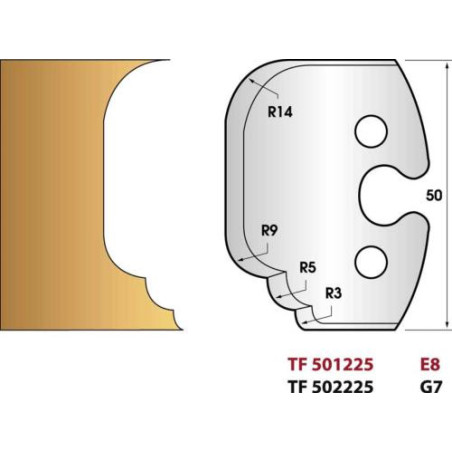 Jeu de 2 fers de toupie hauteur 50mm n°225 - CONGE MULTIPLE