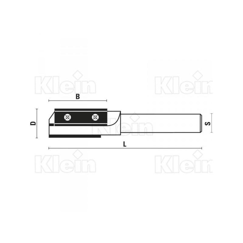 CMT 811.690.11B Fraise à Rainurer Avec Roulement Queue 12,7 Mm Diamètre 19 Mm Orange