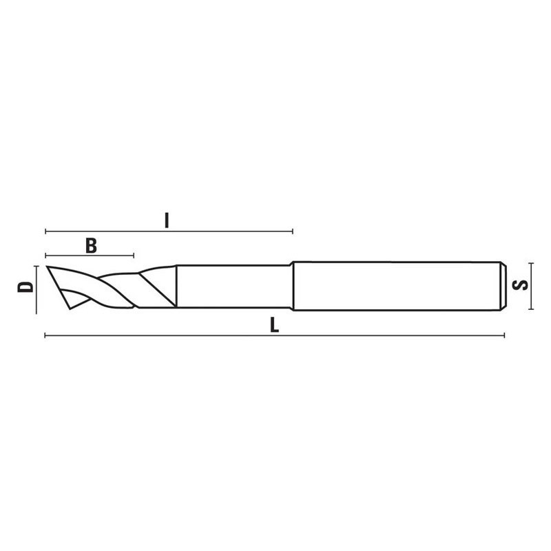 Fraise à Nez Carré Carbure 3.5 Mm, Queue 4 Mm, 4 Cannelures, Revêtement AlTiN - Pour CNC, Acier, Inox, HRC55