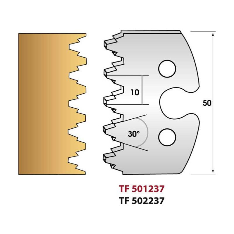 Fers De Toupie Professionnels 50 Mm - Acier HSS Haute Qualité Pour Travail Du Bois Précis Et Sans Brûlure