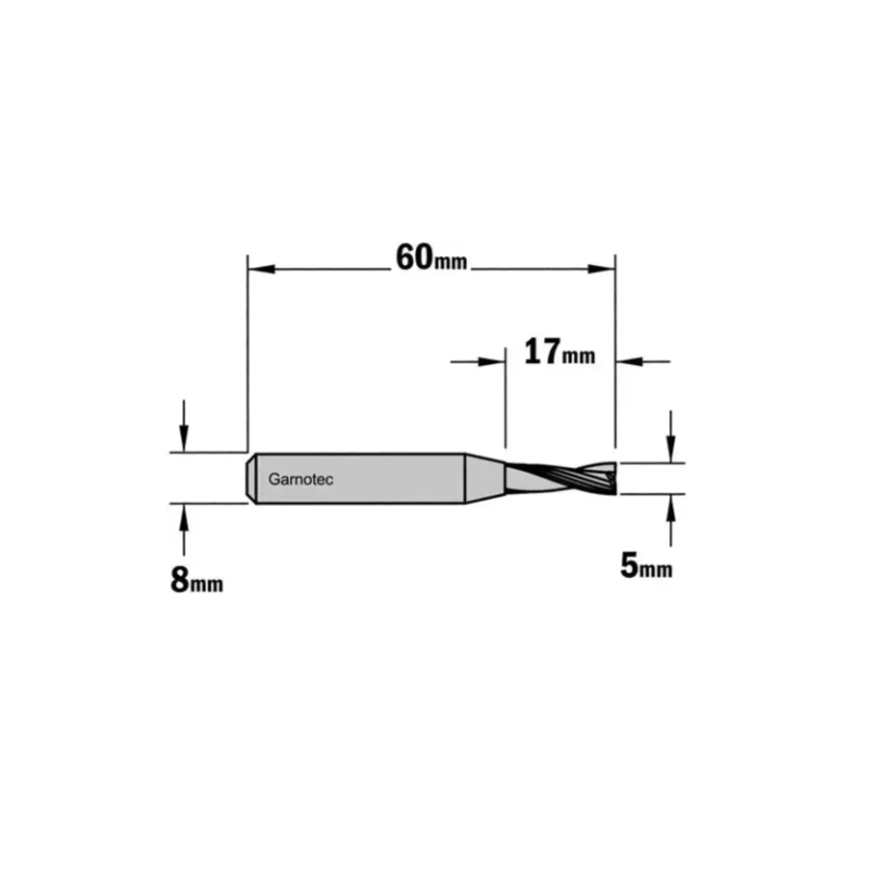 Fraise Hélicoïdale POSITIVE - 10 X 42 Mm - Queue 10 Mm - CMT