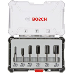 Kit de 6 fraises droites BOSCH queue 6mm