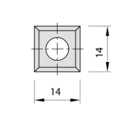 plaquettes carbure 14 x 14 x 1,2
