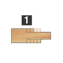 Jeu de 2 Têtes Tenon droit