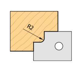 Plaquettes 1/4 rond rayon...