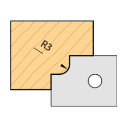 Plaquettes 1/4 rond rayon...