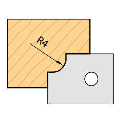 Plaquettes 1/4 rond rayon...
