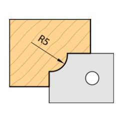 Plaquettes 1/4 rond rayon...