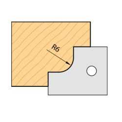 Plaquettes 1/4 rond rayon...