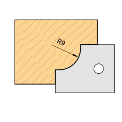 Plaquettes 1/4 rond rayon...