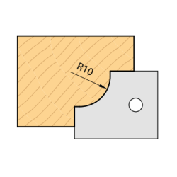 Plaquettes 1/4 rond rayon...