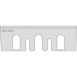 Jeu de 2 fers CARBURE 92x30x3 mm pour rabot HITACHI