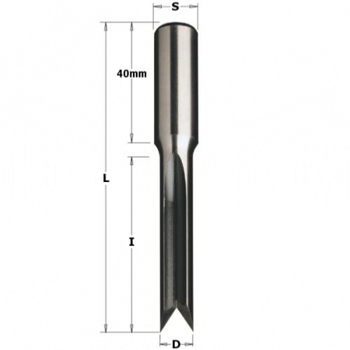 Mèche à mortaiser hss coupe droite & gauche - Diamètre 7 mm - Queue de 10mm - CMT 105