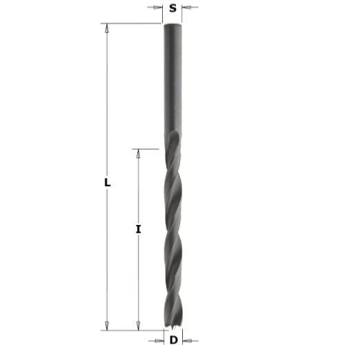 Mèche à bois hélicoïdale HSS - Diamètre 2 mm
