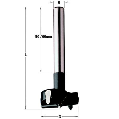 Mèche à façonner carbure CMT - Diamètre 16 mm - Longueur 90 mm