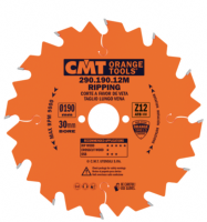 Lame circulaire CMT pour coupes en longueur pour portatives  - Diamètre 190mm - Alésage 30mm - 12 dents alternées - Ep 2,6/1,6 - CMT Orange tools