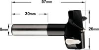 Mèche à façonner carbure CMT - Diamètre 26 mm - Longueur 60 mm