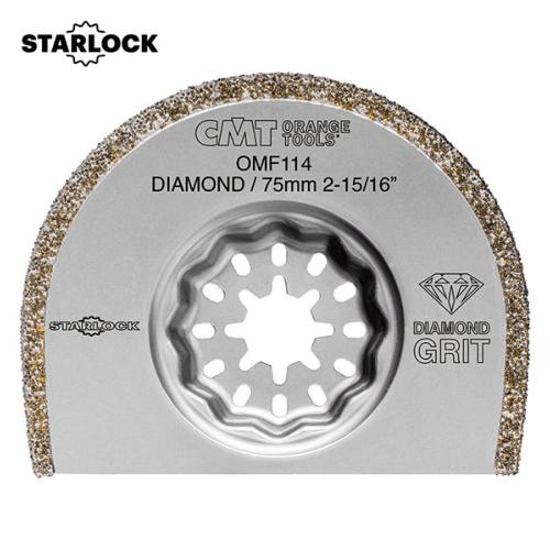Lot de 5 Lames diamant pour la maçonnerie CMT largeur 75 mm , fixation STARLOCK.