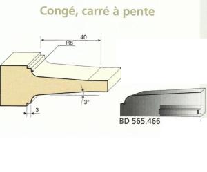 JEU DE 2 COUTEAUX PLATE BANDES CONGE + CARRE A PENTE DESSOUS