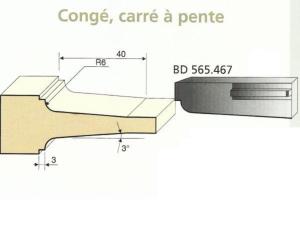 JEU DE 2 COUTEAUX PLATE BANDES CONGE + CARRE A PENTE DESSUS