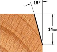 Fraise à chanfreiner CMT - Angle 15°  - Queue de 8 mm 