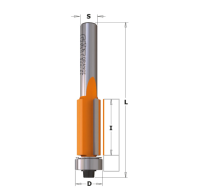 Fraise à Affleurer CMT - Diamètre 9.5 mm -  Hauteur 12.7 mm - Queue de 8 mm avec roulement