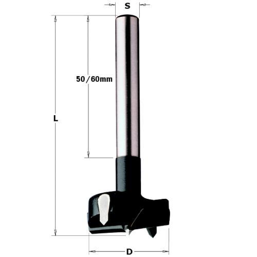 Mèche à façonner carbure CMT - Diamètre 32 mm - Longueur 90 mm