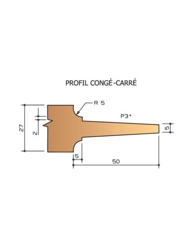 PORTE-OUTILS PLATE BANDE CONGE + CARRE - Diamètre 160mm - Alésage 30mm PAR DESSUS - ELPP025105