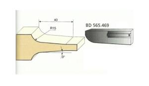 Jeu de 2 Couteaux Plates bandes CONGE 15mm - Travail par dessus - Le ravageur BD565468