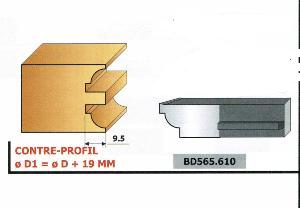 Jeu de 2 Couteaux Contre-profil QUART DE ROND 7mm - Travail par dessous - Le ravageur BD565610