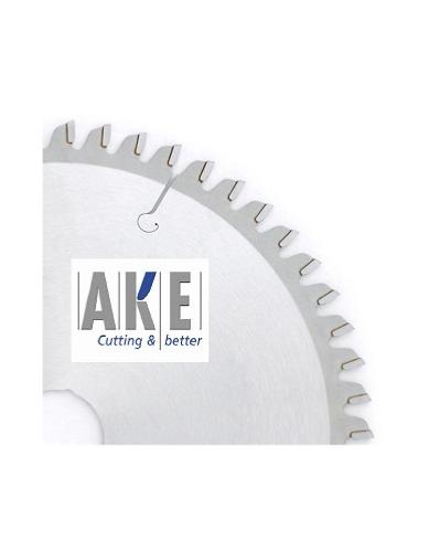 Lame circulaire carbure ALU/PVC - Diamètre 160mm - Alésage 20mm - 52 Dents négative - Ep 2,2/1,6 - AKE