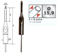 Bédane carré pour mortaiseuse Diamètre 6 mm queue de 15,9 mm