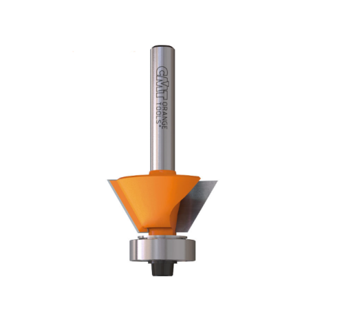 Fraise à chanfreiner CMT - Angle 45° - Hauteur 5,5 mm - Queue de 6 mm avec roulement
