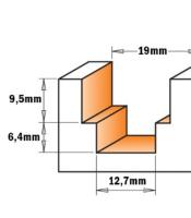 Fraise de défonceuse CMT pour crémone - Diamètre 12.7 et 19 mm - Queue de 8 mm