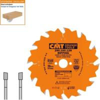 Lame circulaire CMT pour coupes en longueur pour portatives  - Diamtre 160mm - Alsage 20mm - 12 dents alternes - Ep 2,2/1,6 - CMT Orange tools